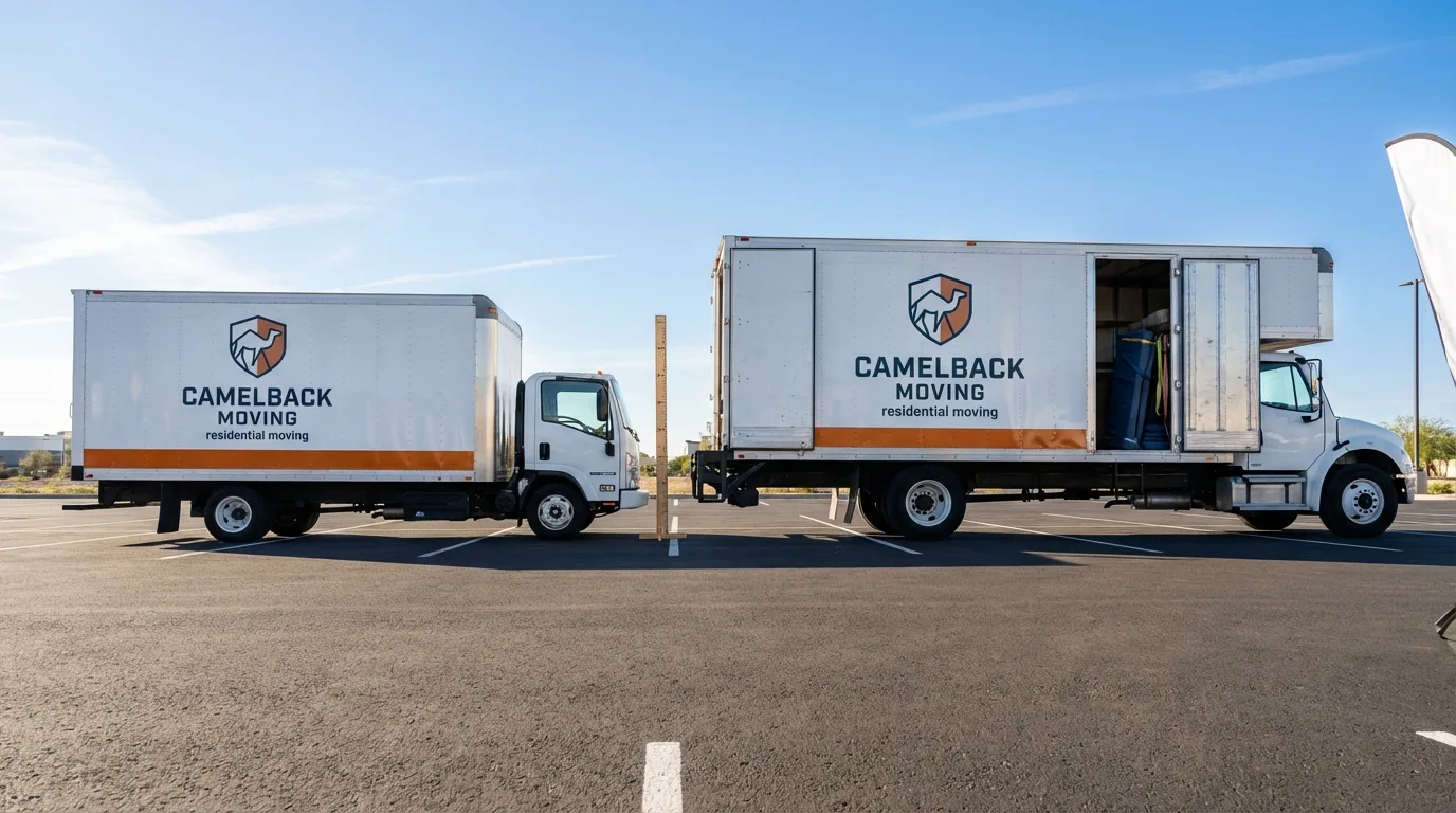 Moving truck size capacity guide in Charleroi
